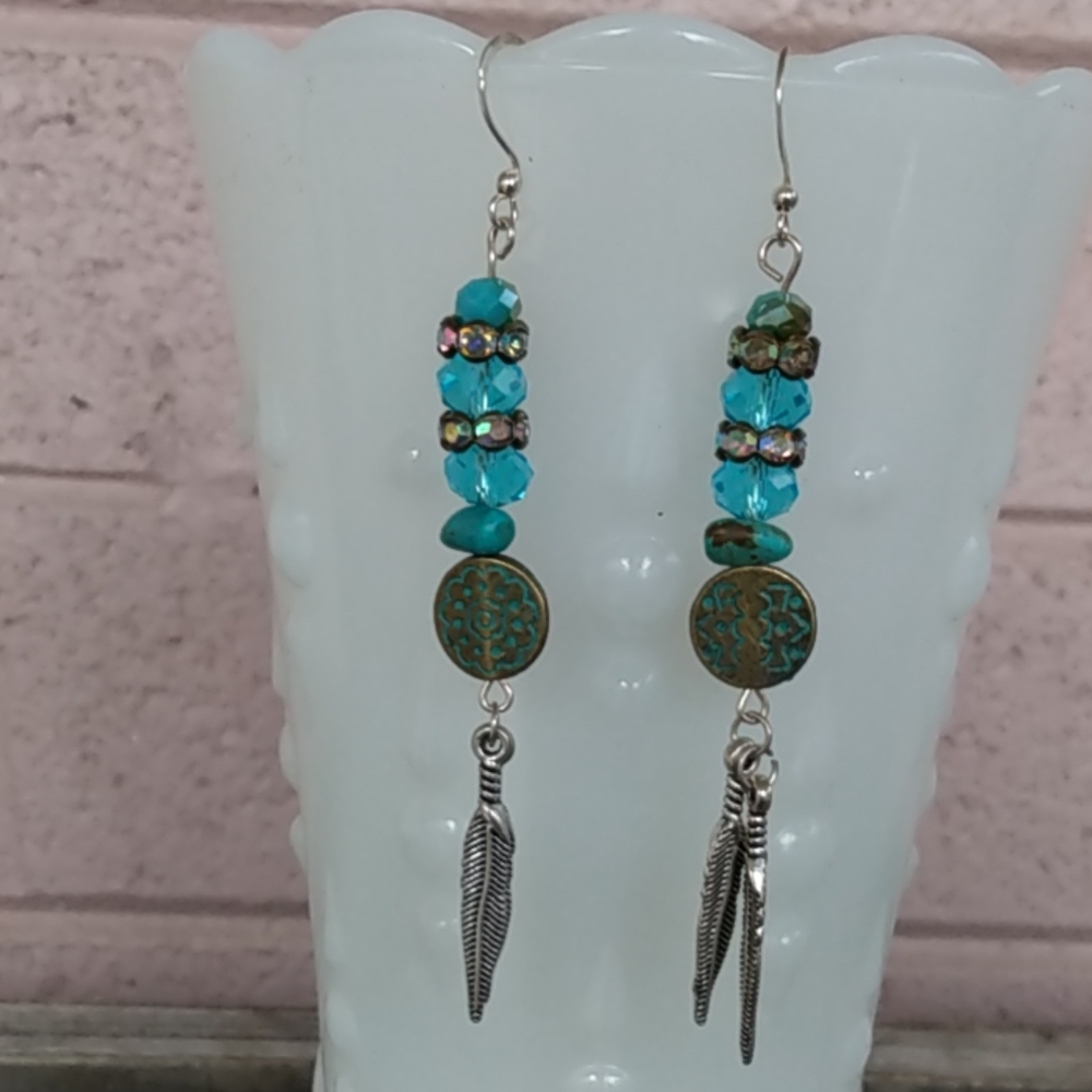 Western Style Turquoise Earrings